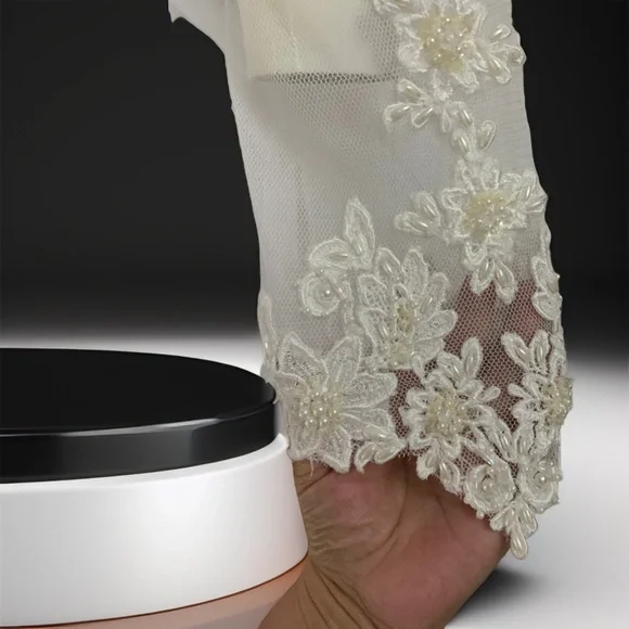 Pre loved 🥰 Morilee Vintage, minimal Raw Silk Wedding Dress. - Picture 12 of 15